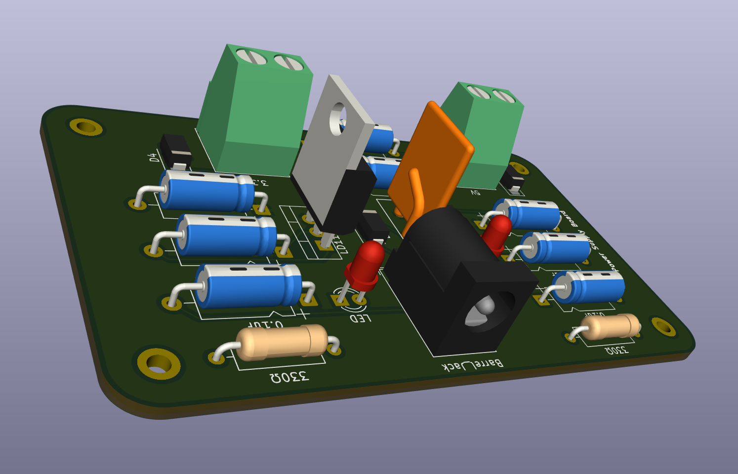 Simple power supply board, from the project README