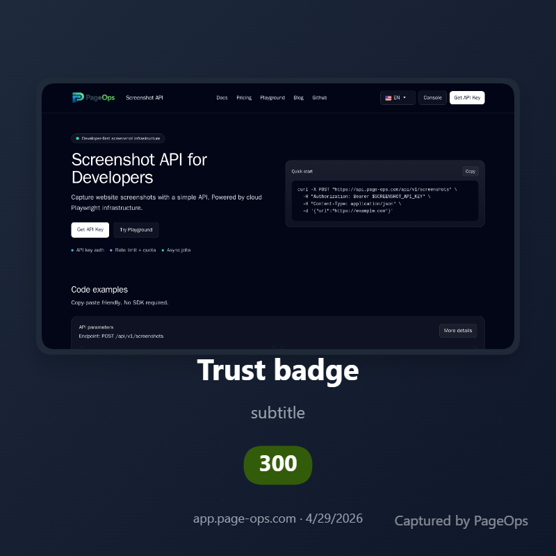 Ejemplo de Insignia de Confianza