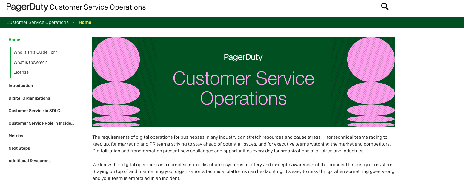 PagerDuty Customer Service Operations