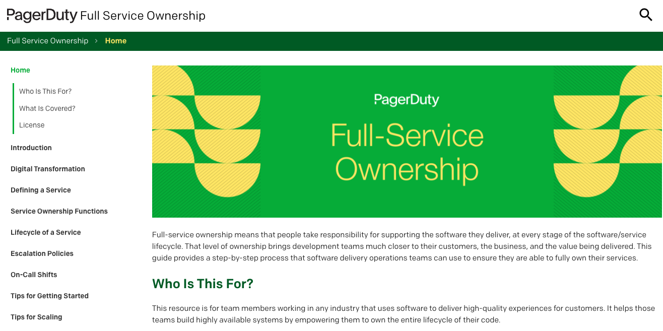 PagerDuty Full-Service Ownership