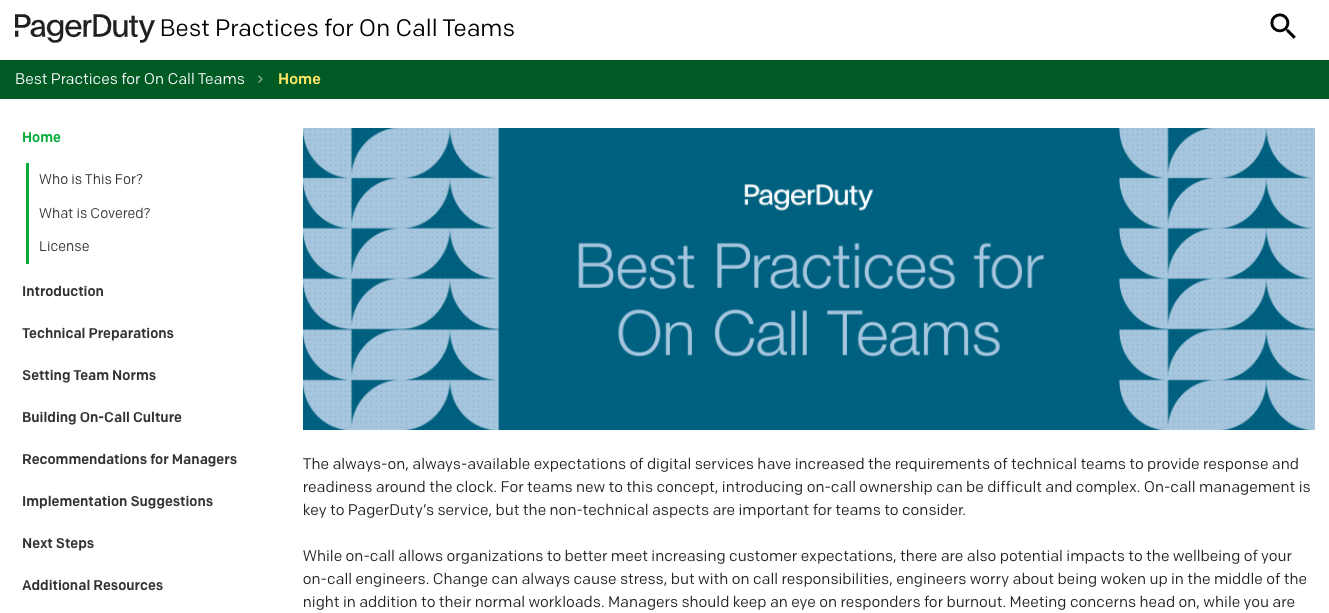PagerDuty Best Practices for On Call Teams