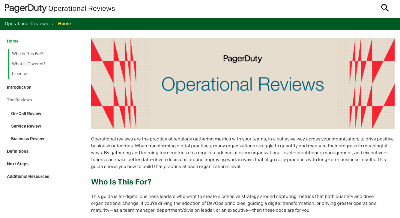 Operational Reviews