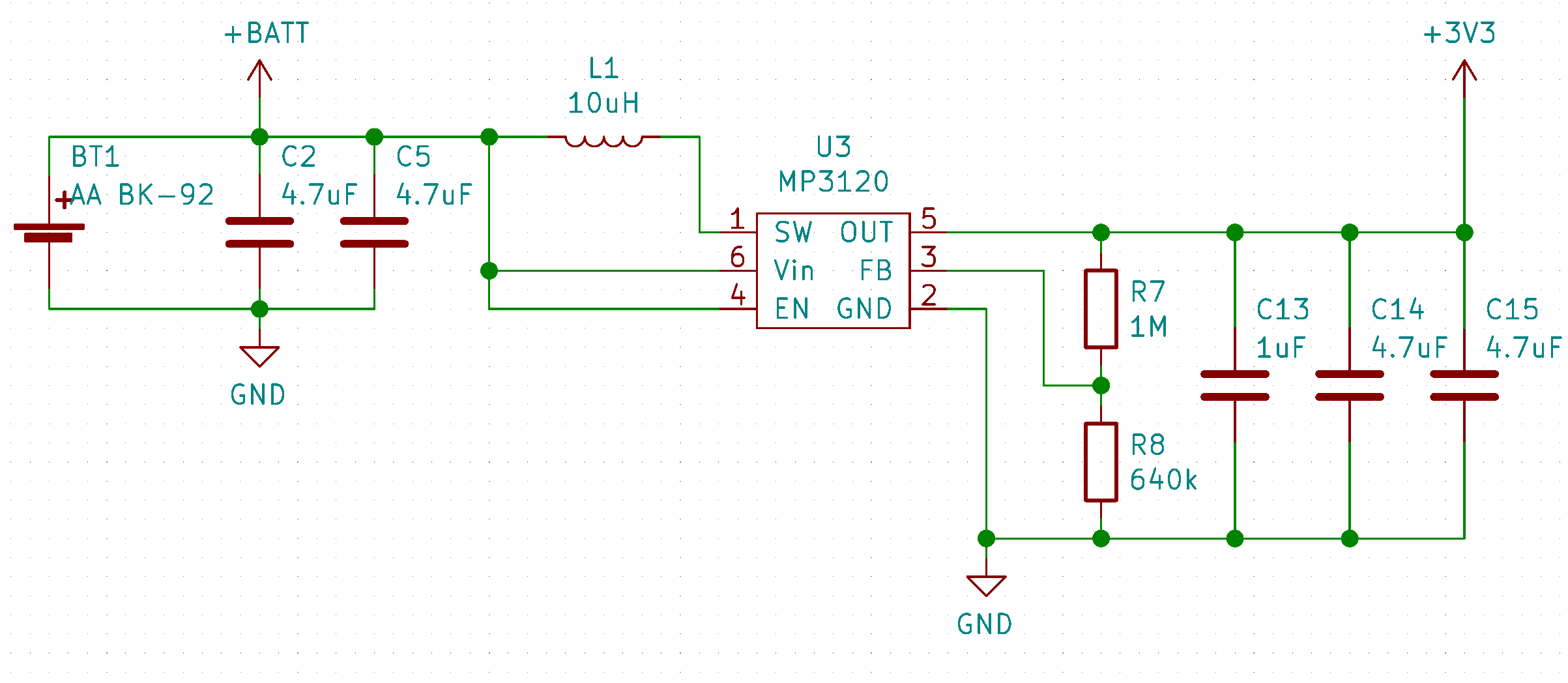 Schematic of the 3.3V supply