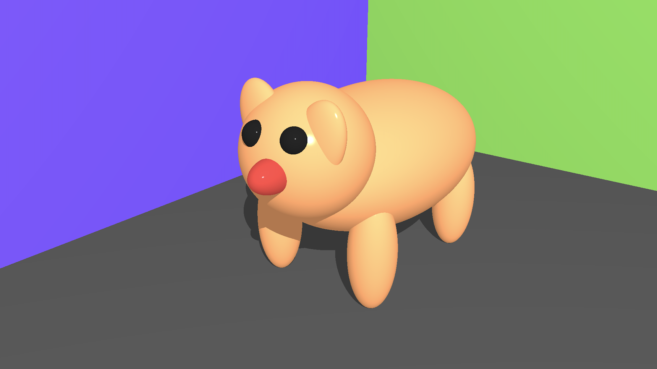 an rendered image of a dog
