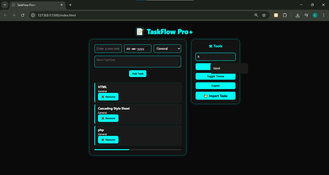 GitHub - Panca2022/TaskFlow-Pro: TaskFlow Pro+ is a sleek, neon-styled ...
