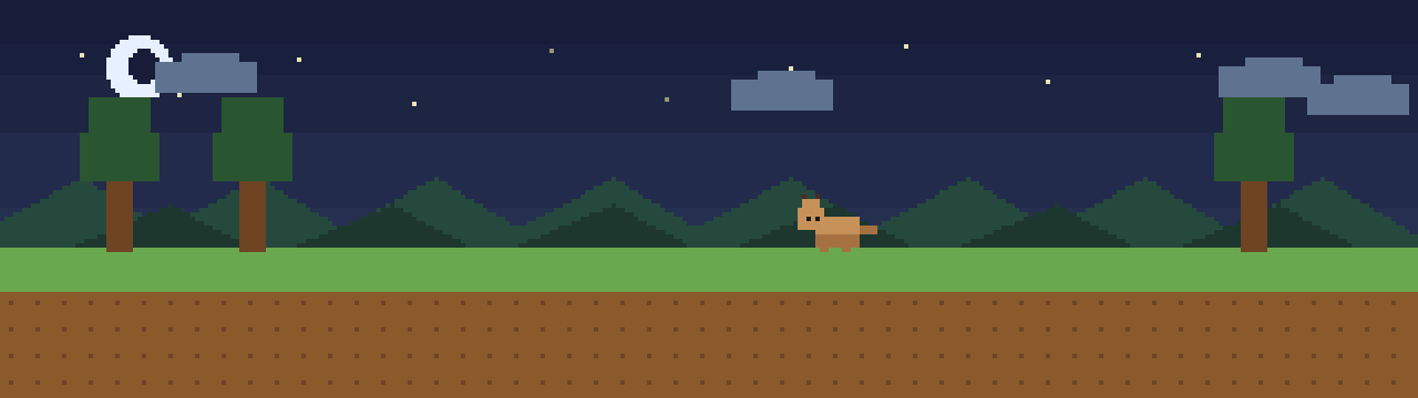 Terraria inspired night banner