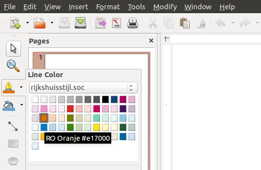 LibreOffice palette