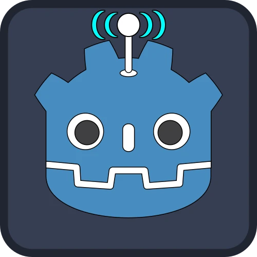 Icon for Godot Engine with an antenna.