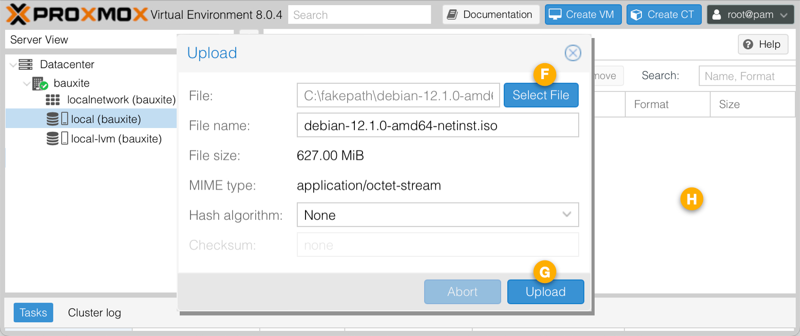 ISO upload form