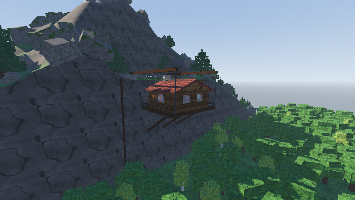Mountain Hanging House in Godot