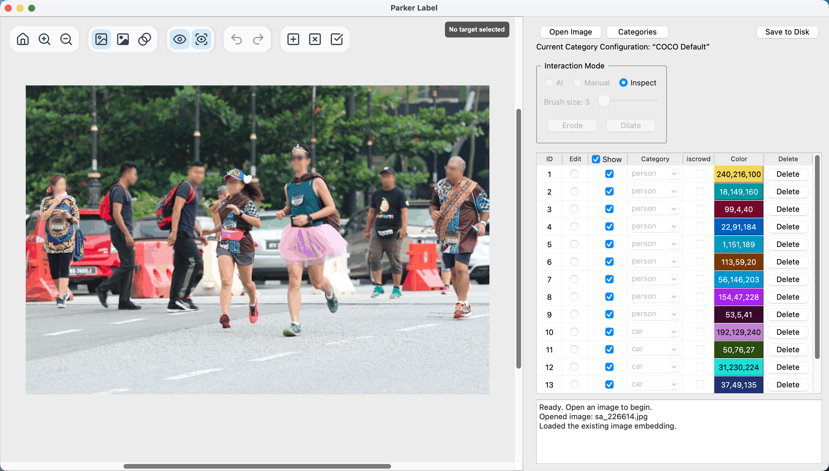 ParkerLabel interactive annotation demo