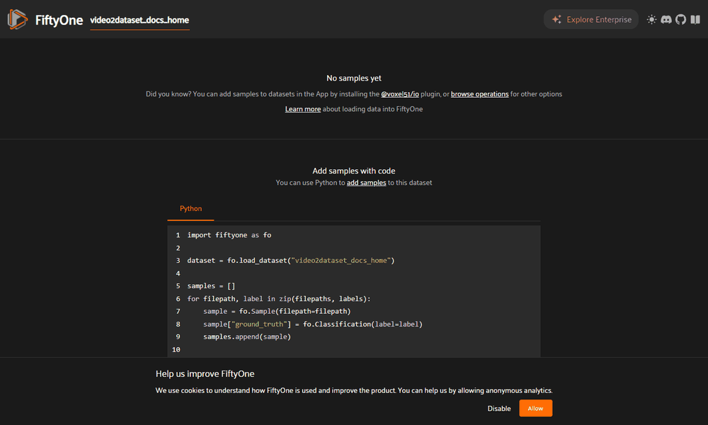 video2dataset local video flow (FiftyOne App)