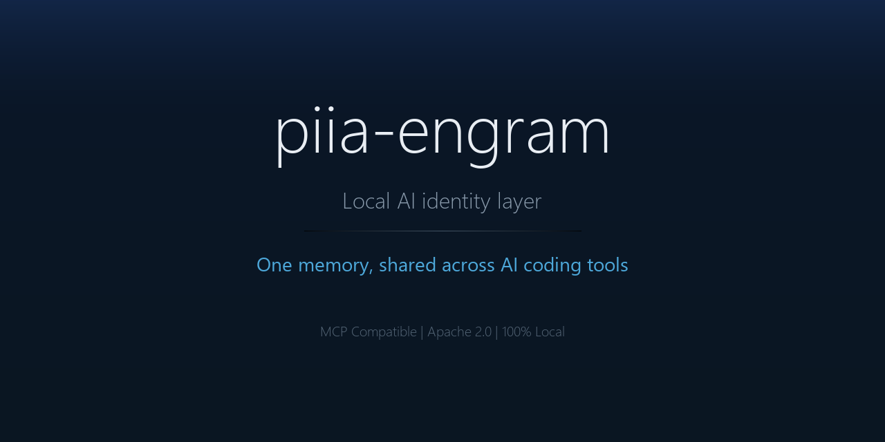 piia-engram — persistent AI memory across tools