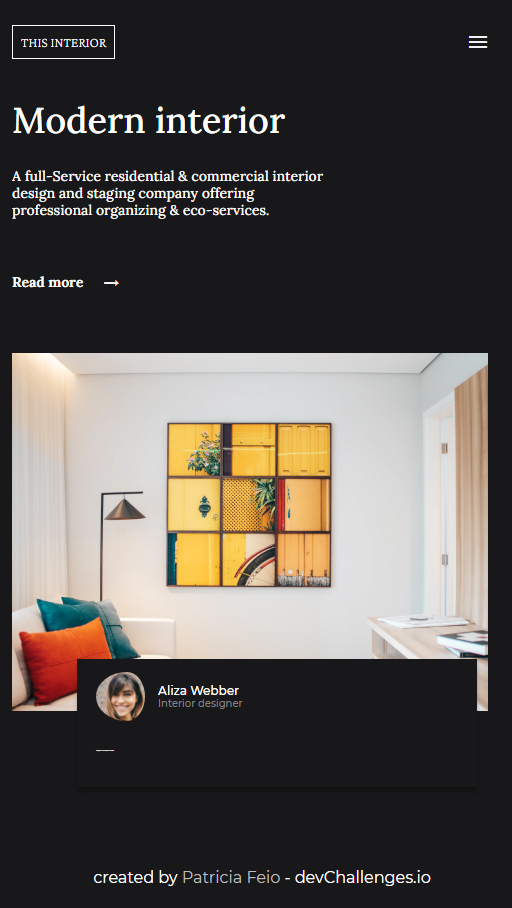 GitHub - PatriciaFeio/devchallenges_interior-consultant: devChallenges ...