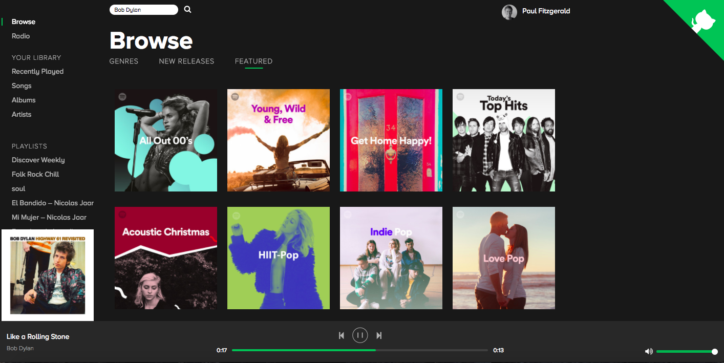 Spotify client react redux