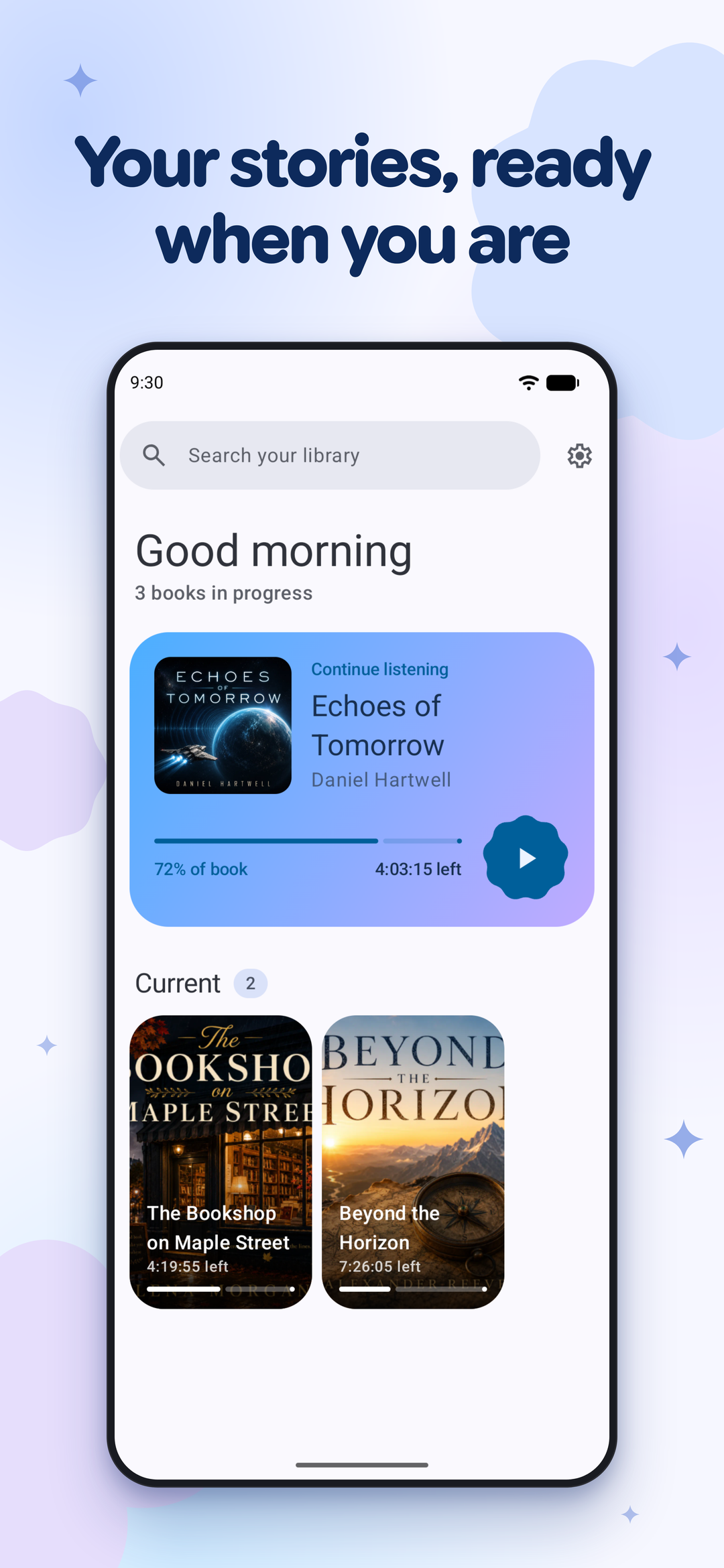 Voice library view
