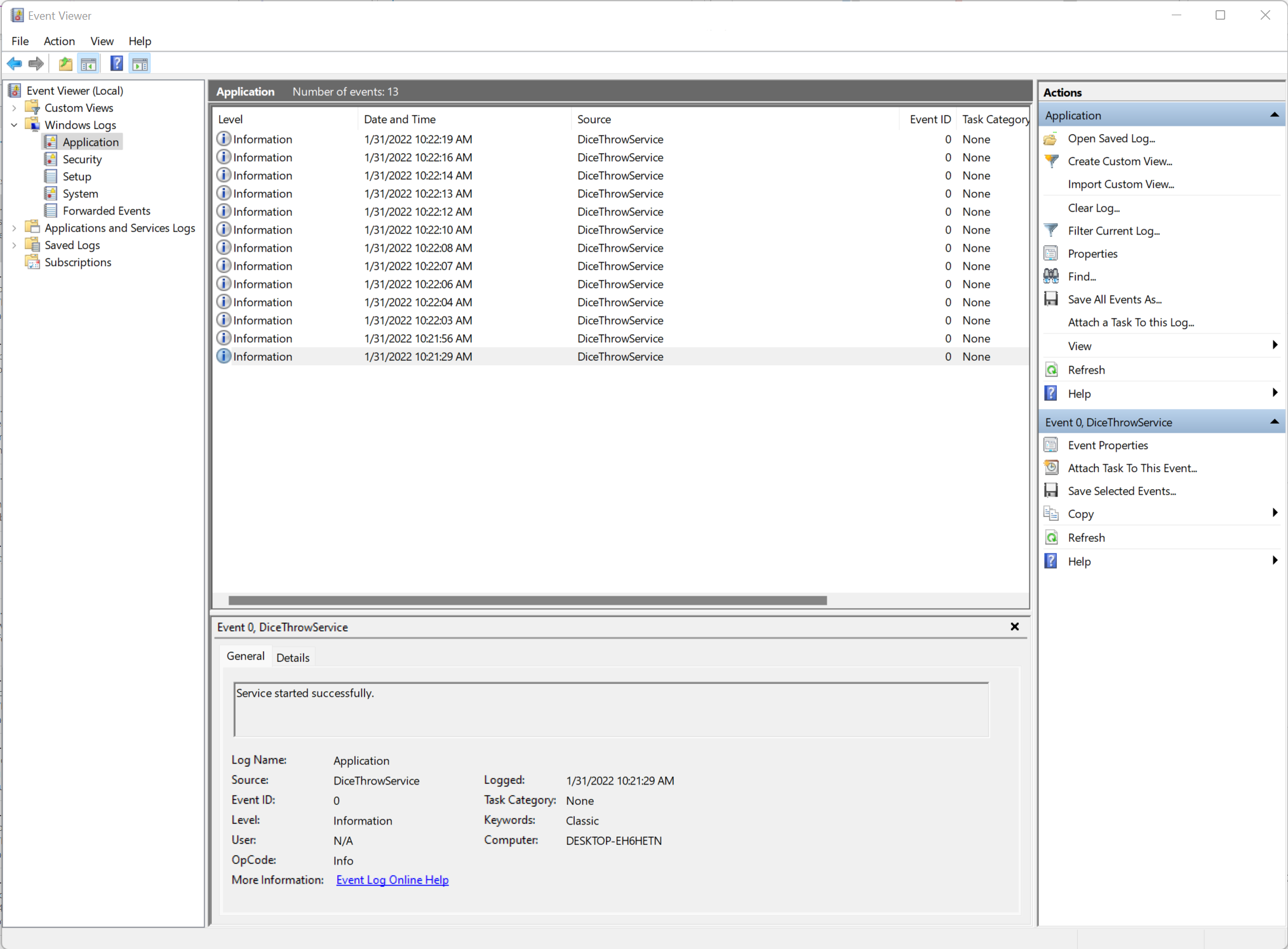 ETW Logs on Windows Event Viewer