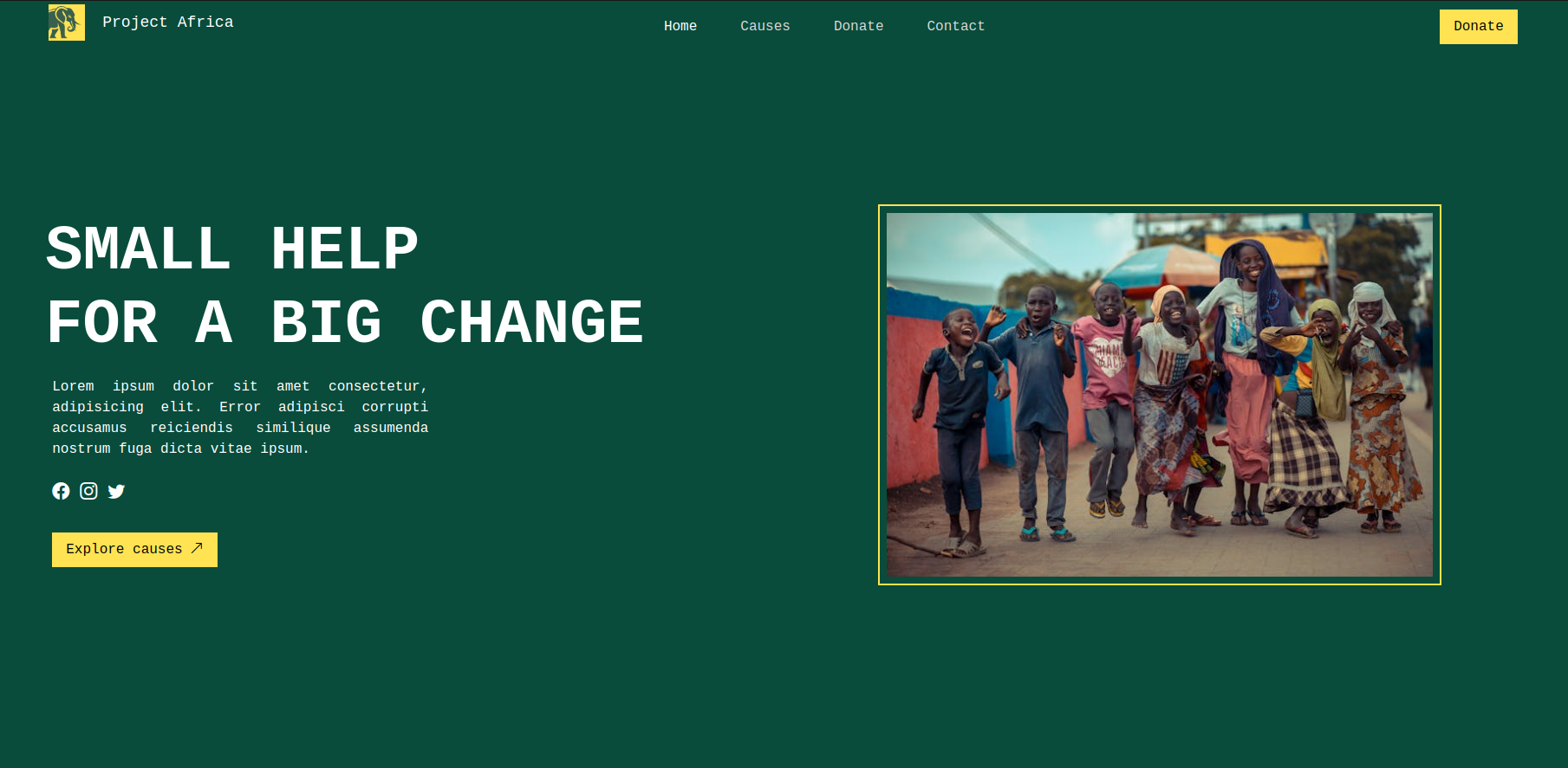 Ngo landing page