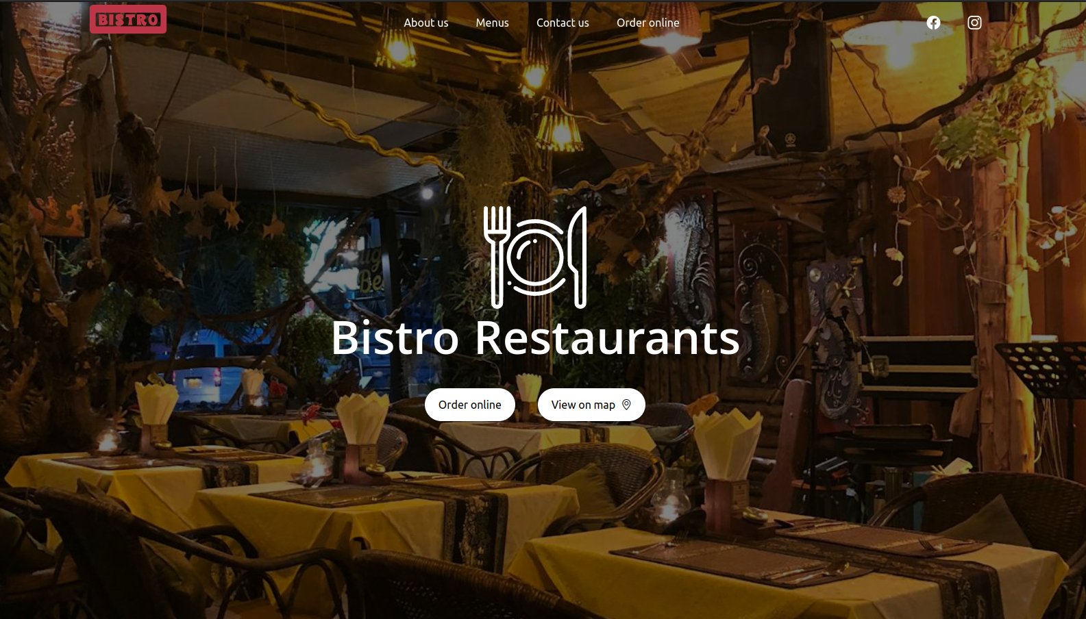 restaurant landing page