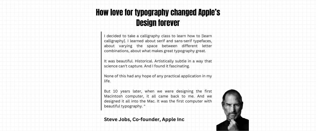 steve jobs on typography