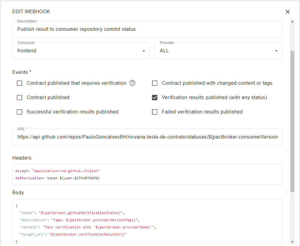 Output status webhook configuration print on commit