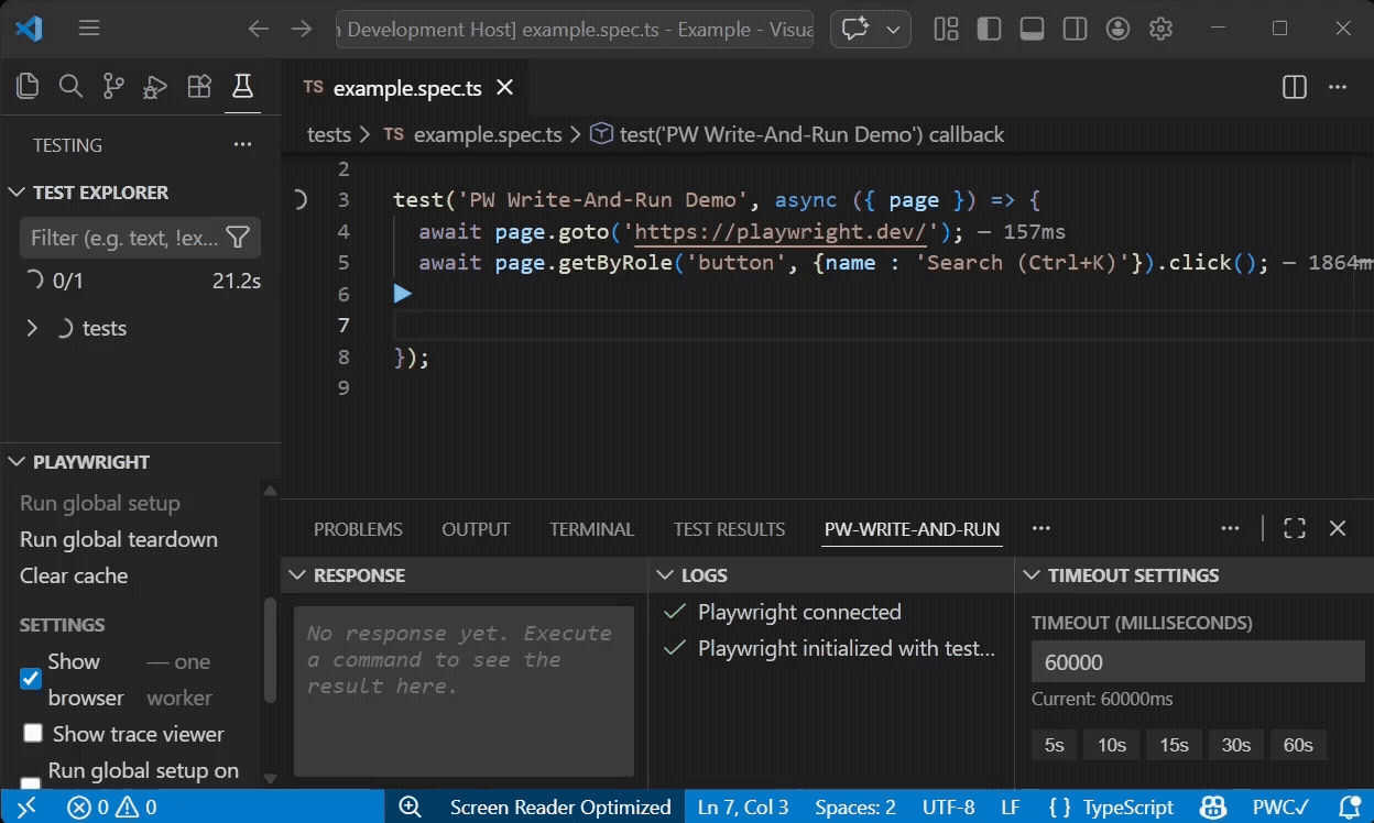 PW Write-And-Run Demo