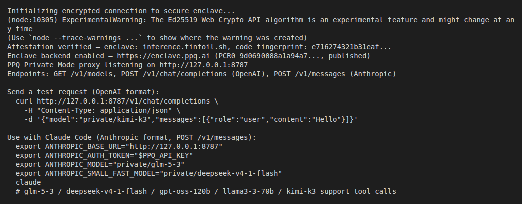 ppq-private-mode proxy started
