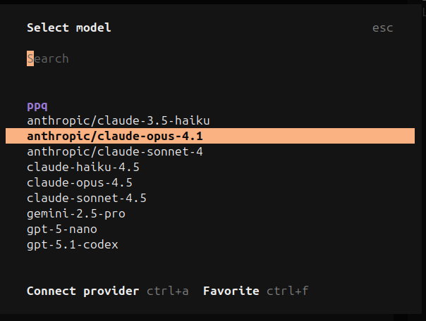 OpenCode Models Command
