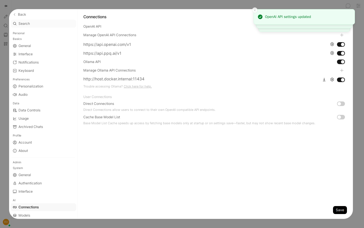 The PayPerQ connection in the list