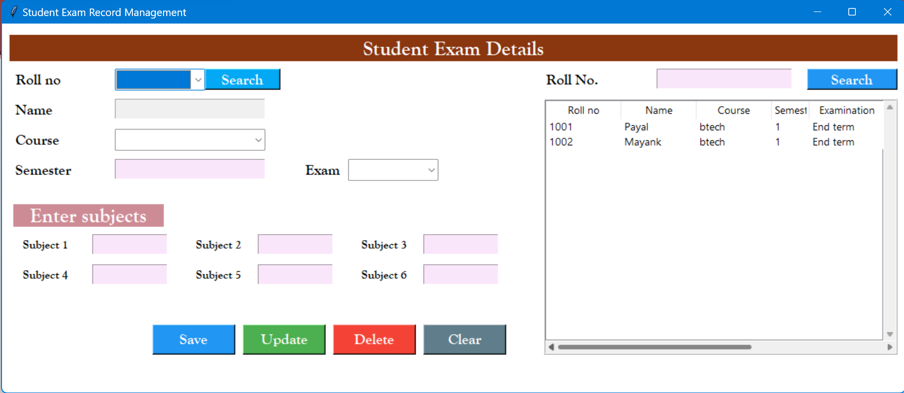 Exam Details