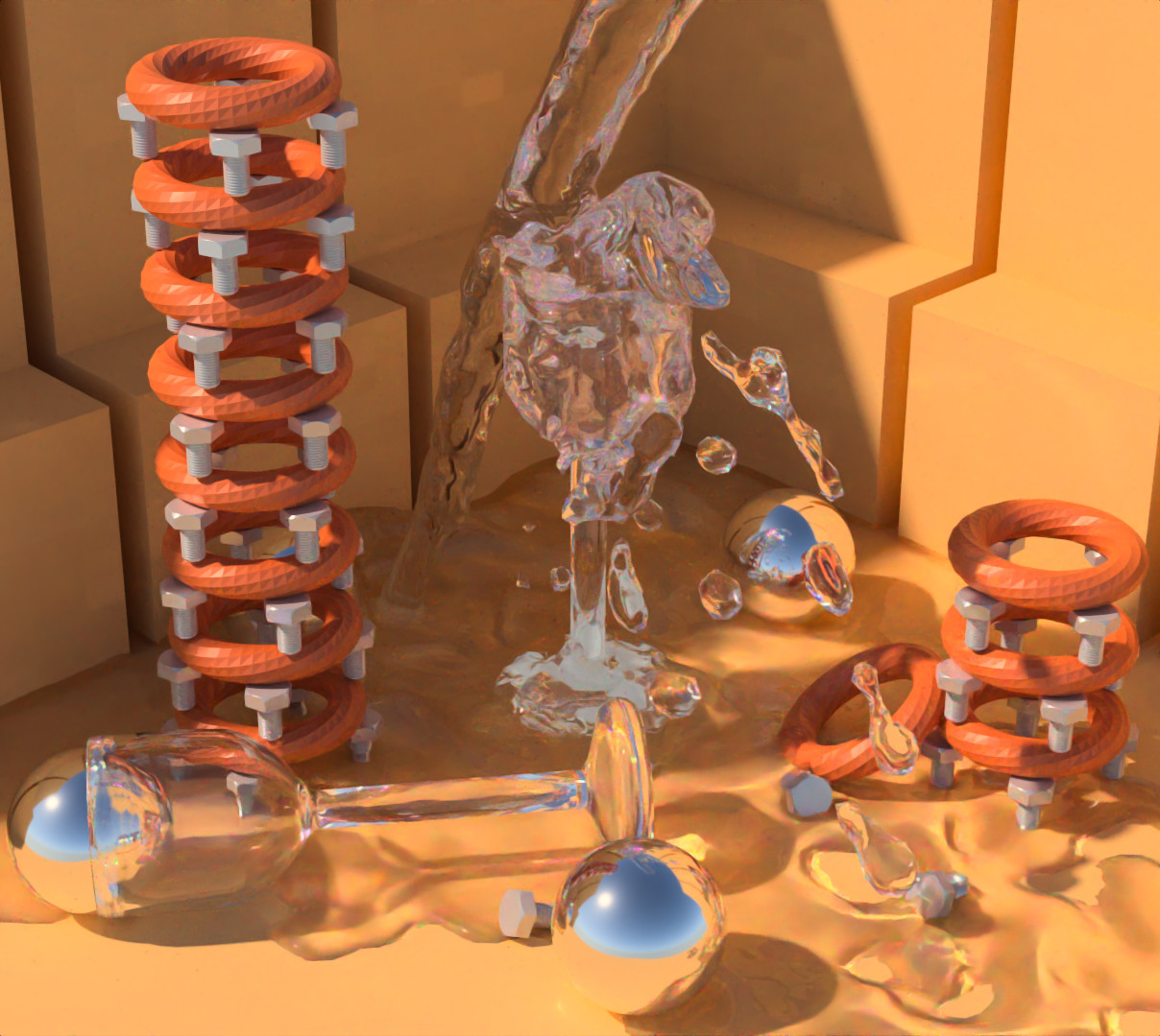 Example render by PearRay. Modeled with Blender 2.80