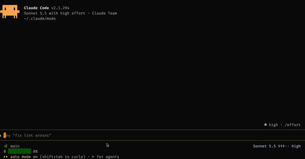lazygit-popup demo: alt+g opens lazygit over Claude Code, ESC closes it