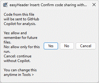 easyHeader menu