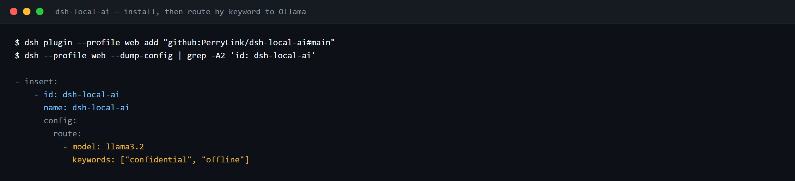 Скриншот dsh-local-ai 1