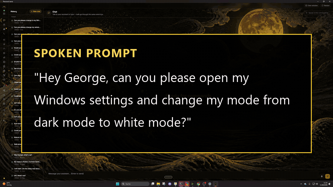 Personal Jarvis demo