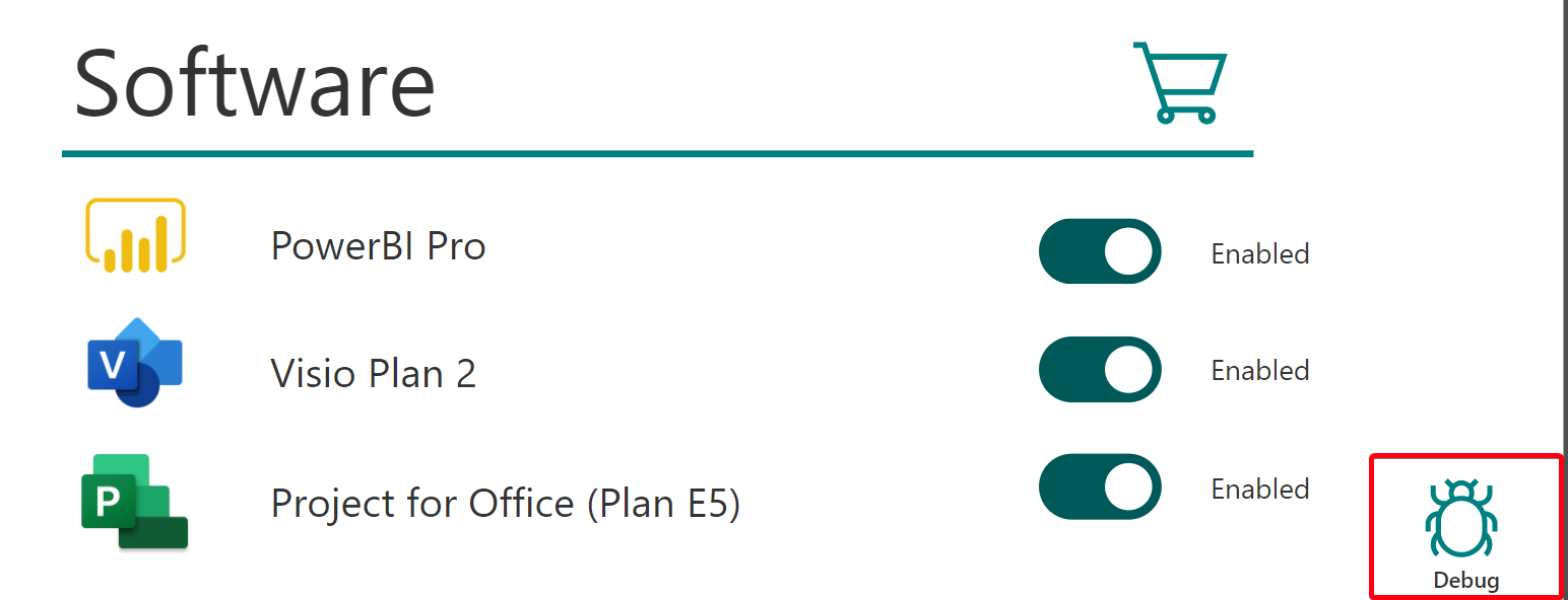 Power Apps - Debug icon