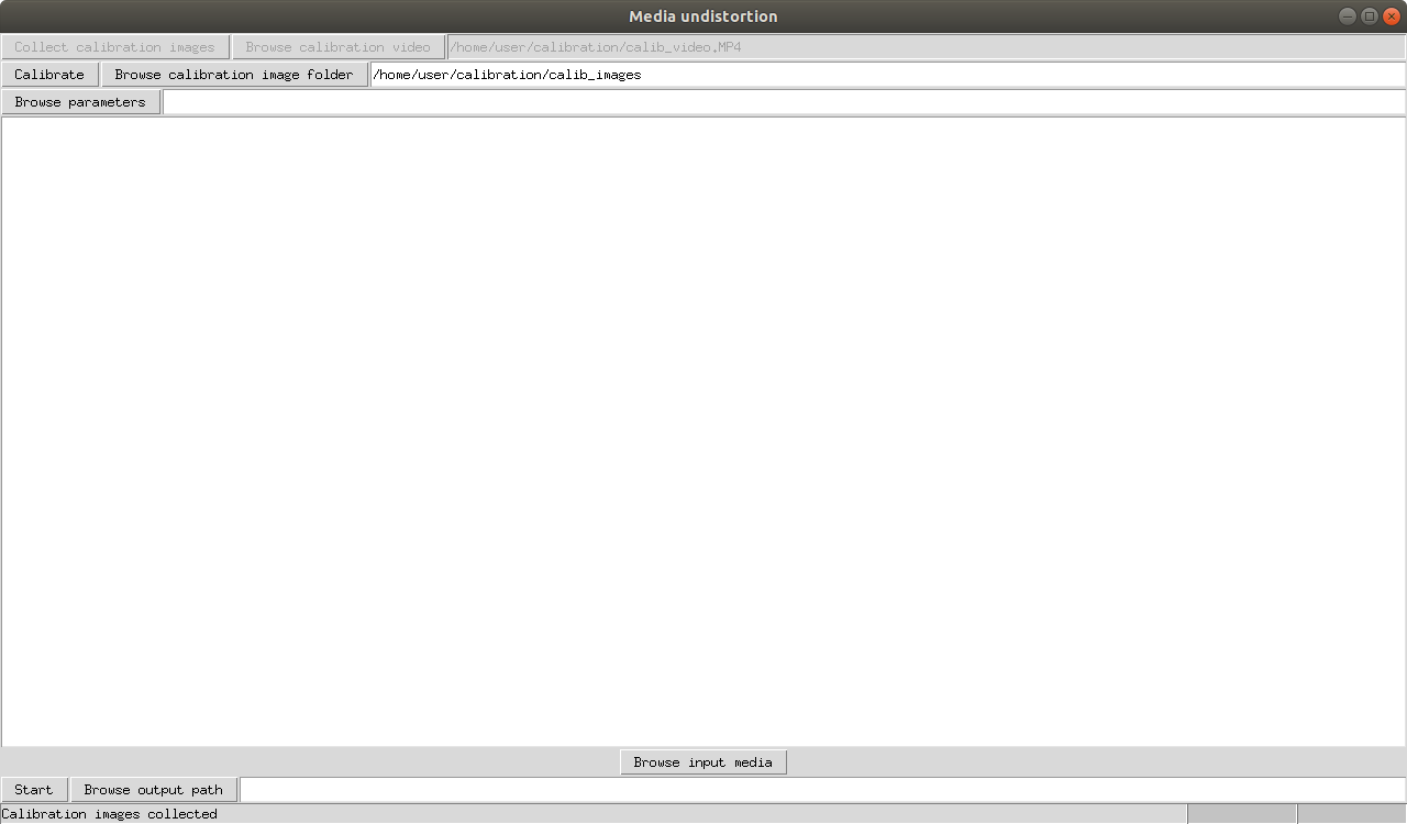 Media undistortion app start
