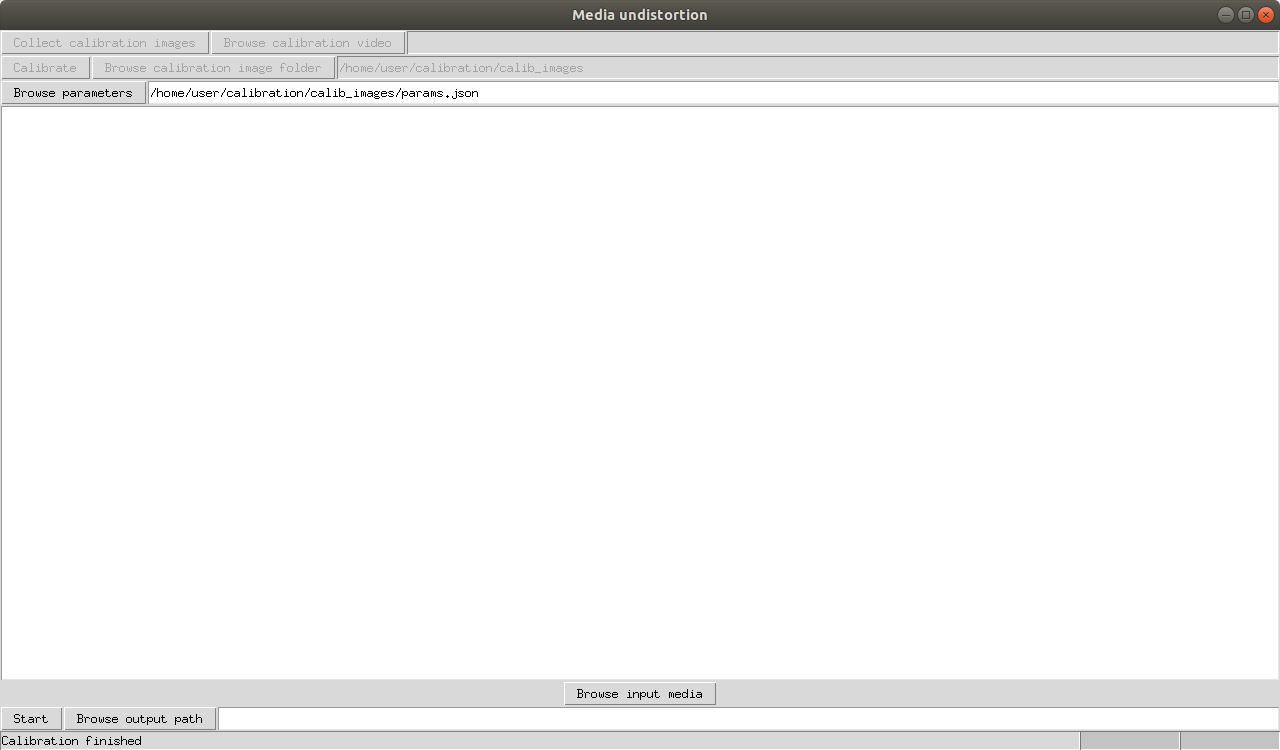 Media undistortion app start
