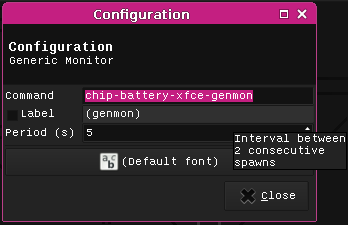 xfce panel item setup #4