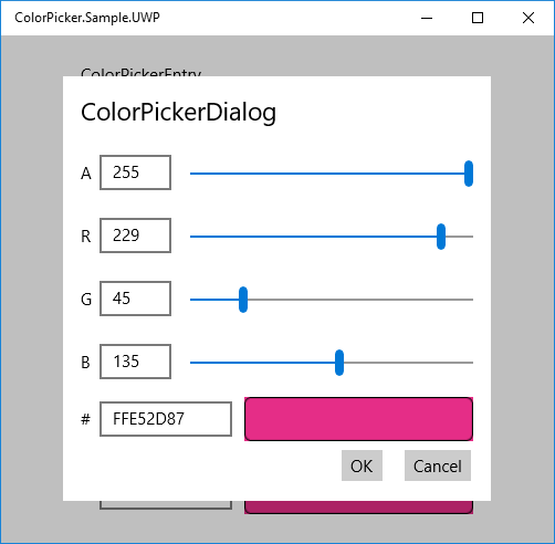 ColorPickerDialog on Windows (UWP)