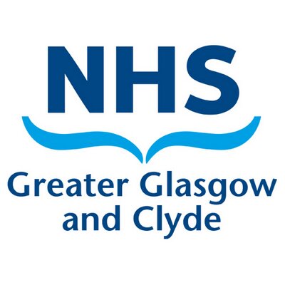 blue logo of NHS Greater Glasgow and Clyde