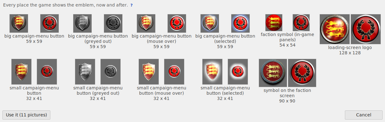 One emblem made into every place