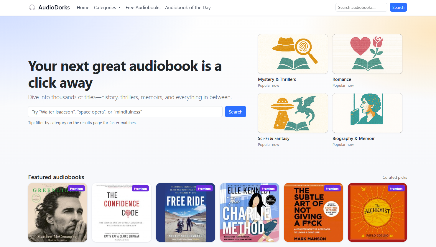 AudioDorks screenshot