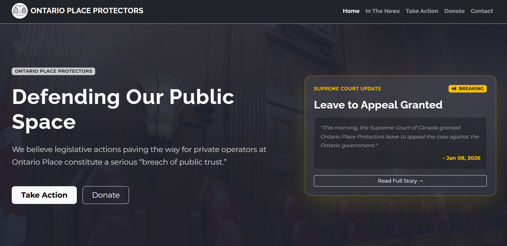 Ontario Place Protectors screenshot