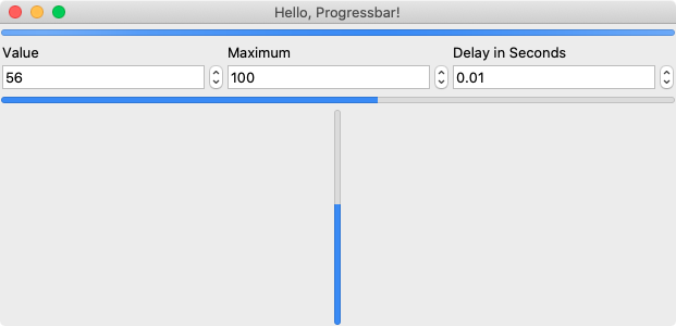 glimmer dsl tk screenshot sample hello progressbar