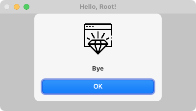glimmer dsl tk screenshot sample hello root bye