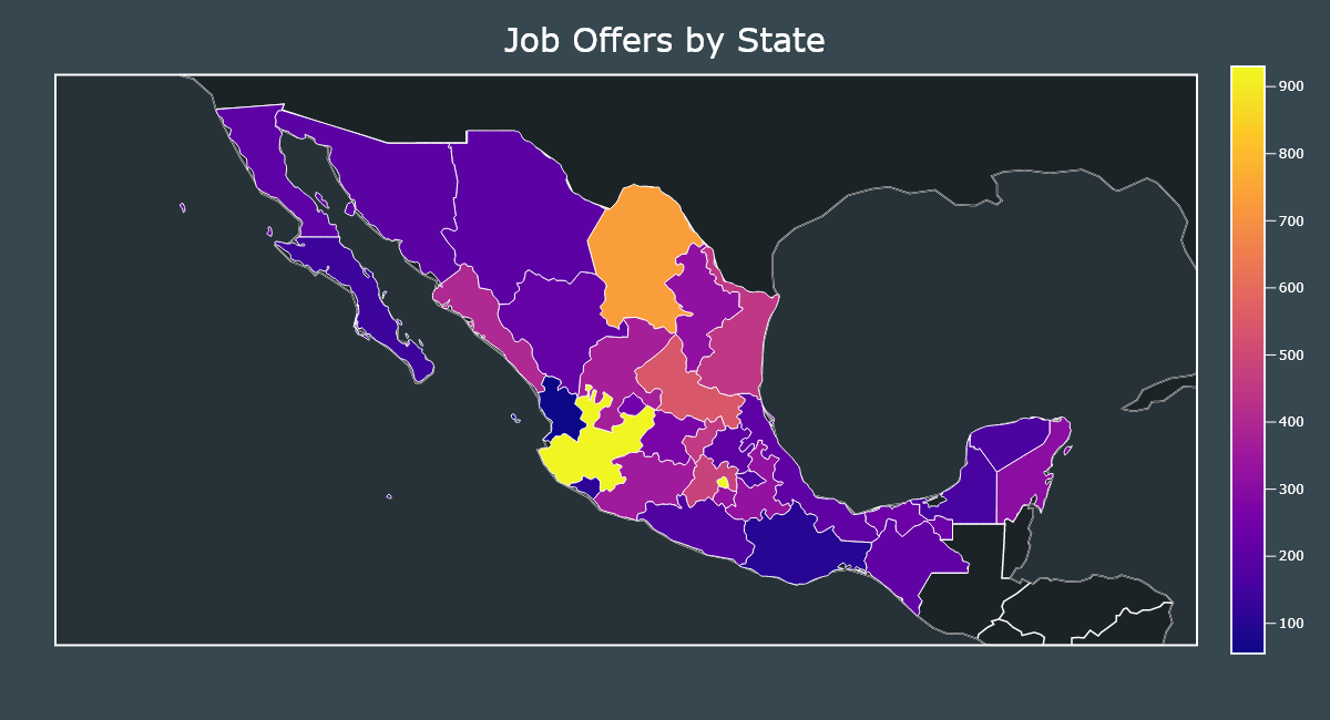 Job Offers Map