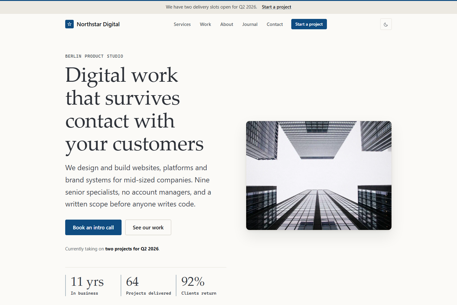 Home page, light scheme