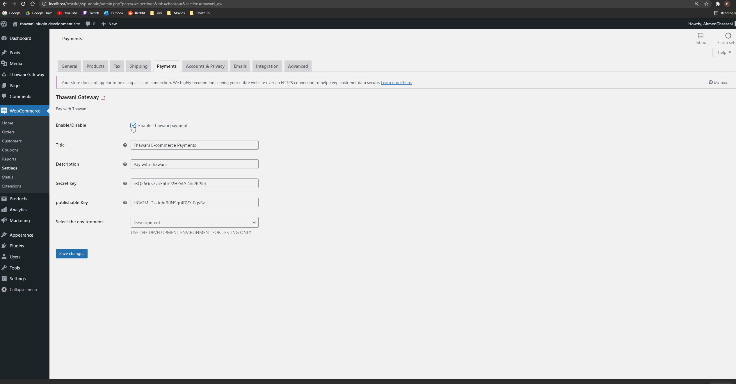 enable/disable plugin