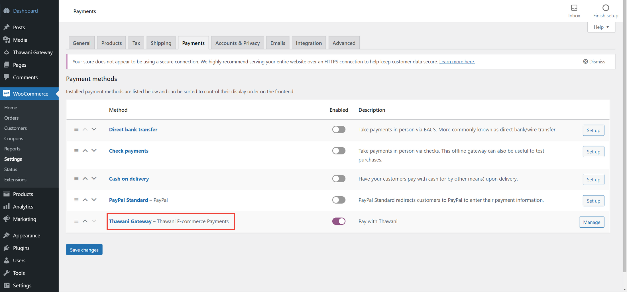 Thawani Payment Gateway